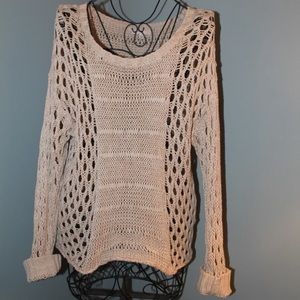 Beige knitted sweater